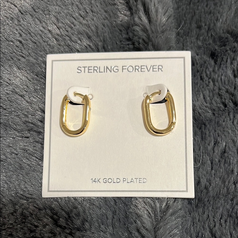 Sterling Forever Gold Plated Hoop Earrings